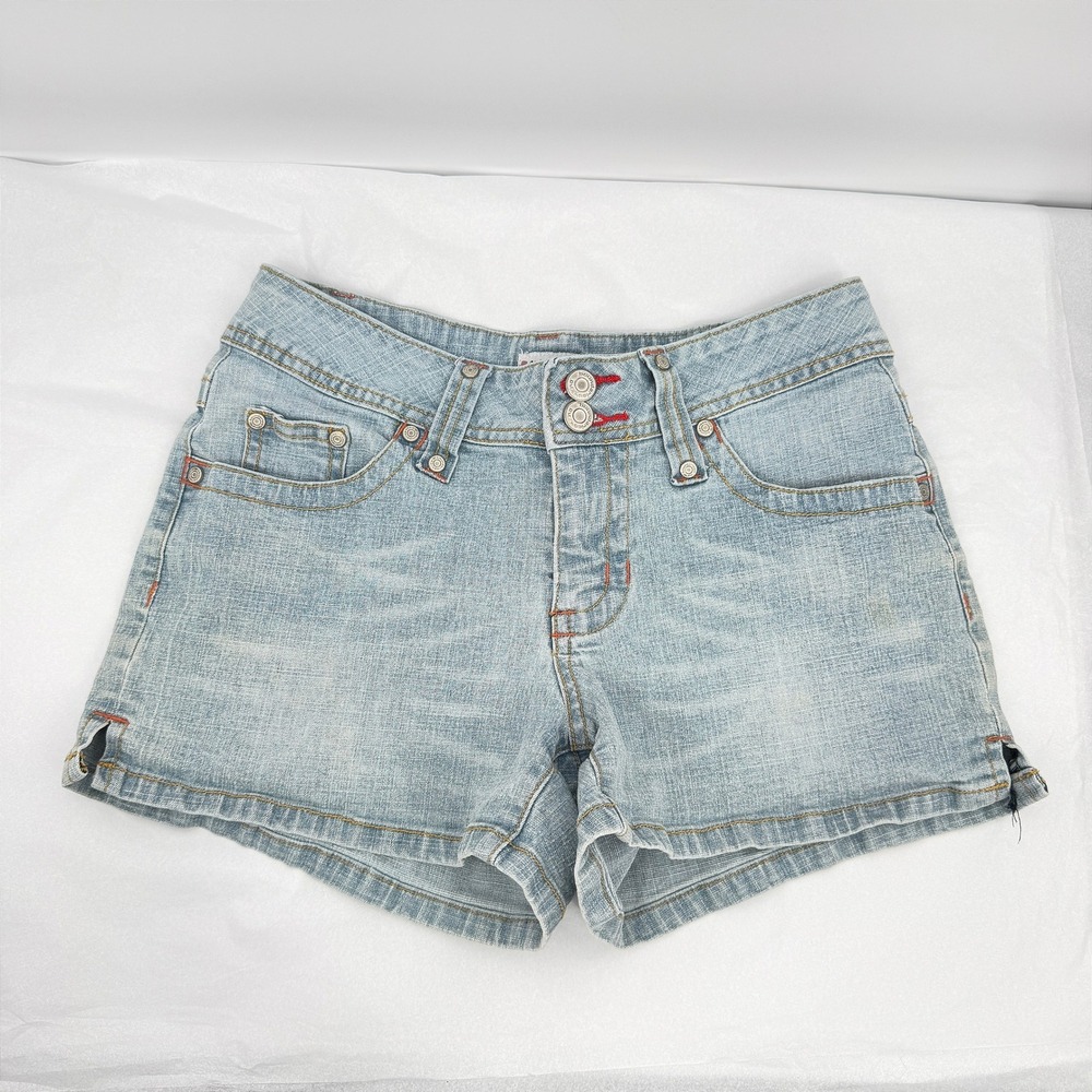 No Boundaries Denim‎ Shorts Light Wash Low Rise Y2K Retro JRS Size 5/Small